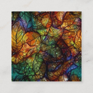 Schöne Whimsikkunst Herbst Blätter Quadratische Visitenkarte