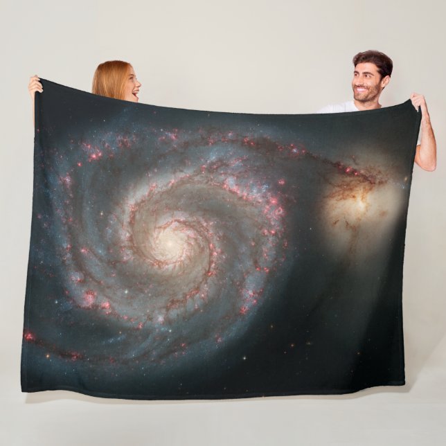 Schöne Whirlpoolgalaxie Fleecedecke (Beispiel)