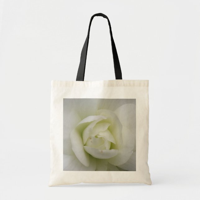 Schöne White Carnation Tote Bag Tragetasche (Vorne)