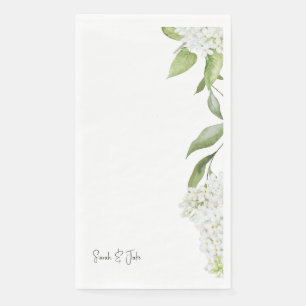 Schöne White Hydrangea Bloral White Wedding Serviette