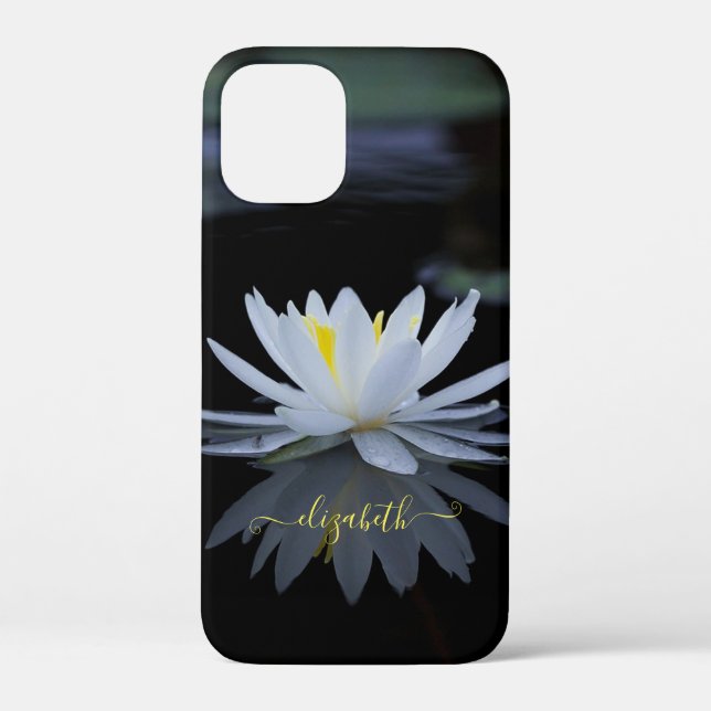 Schöne White Lotus Blume, See, Zen Case-Mate iPhone Hülle (Rückseite)