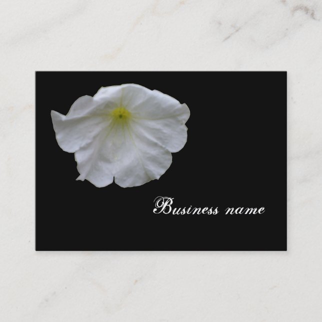 Schöne White Petunia Business Card Visitenkarte (Vorderseite)
