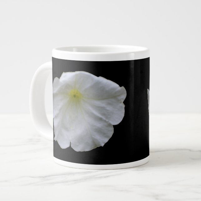 Schöne White Petunia Tasse (Vorderseite Links)