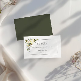 Schöne White Roses Blumenzwiebelwebsite Begleitkarte