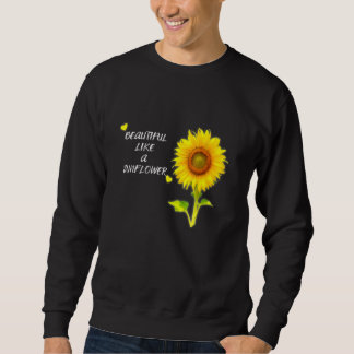 Schöne wie eine Sonnenblume mit Herz Sweatshirt