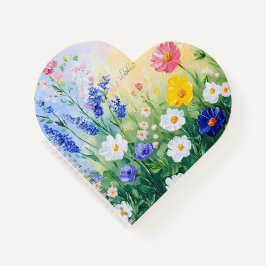 Schöne Wiesen mit Wildblumen  Notizbuch