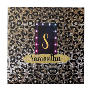 Schöne Wild Monogram Elegante Chic Fliese