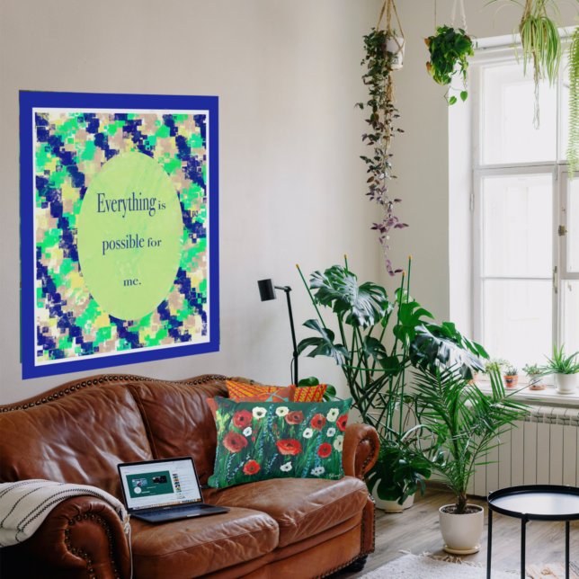 Schöne Wildblume Acrylmalerei DRK Gen Bkgd Lendenkissen (Von Creator hochgeladen)