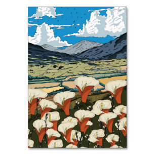 Schöne Wildblume Wiesen Landschaft Tischnummer