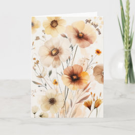 Schöne Wildblumen Blume WERDEN BALD GUT Karte