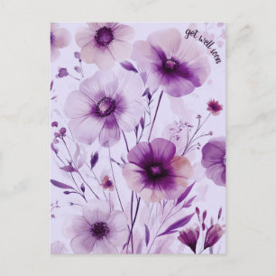 Schöne Wildblumen Blume WERDEN BALD GUT Postkarte