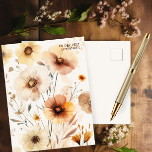 Schöne Wildblumen Blumen TUT MIR LEID FÜR DEINEN V Postkarte