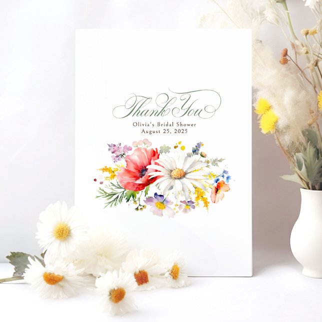 Schöne Wildblumen Klein Danke (Wildflowers small thank you cards)