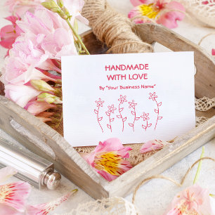 Schöne Wildblumen mit Liebe Zitat handgemacht Gummistempel