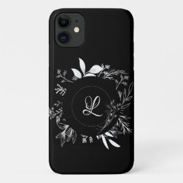Schöne wilde Blume Doodle Monogram Case Mate i