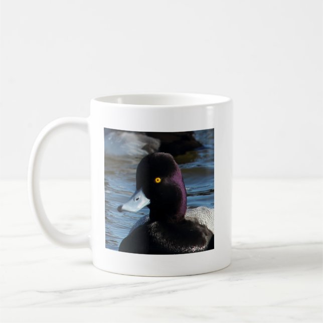 Schöne Wilde Ente - Lesser Scaup Drake Kaffeetasse (Links)