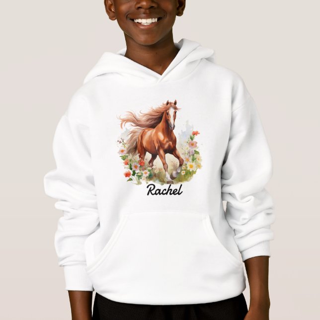 Schöne Wilde Pferde Hoodie (Vorderseite)