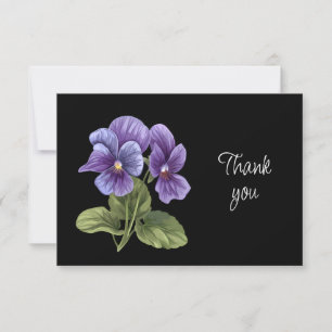 Schöne wilde Veilchenblumen Dankeschön-Karte Dankeskarte