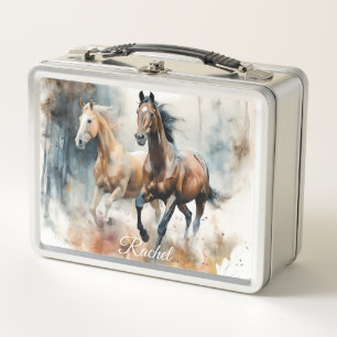 Schöne Wildpferde-Lunchbox Metall Brotdose