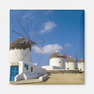 Schöne Windmühlen auf der Insel Mykonos, Magnet