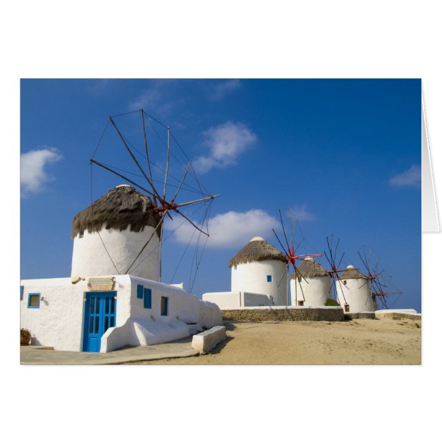 Schöne Windmühlen auf Mykonos, (Vorderseite (Horizontal))