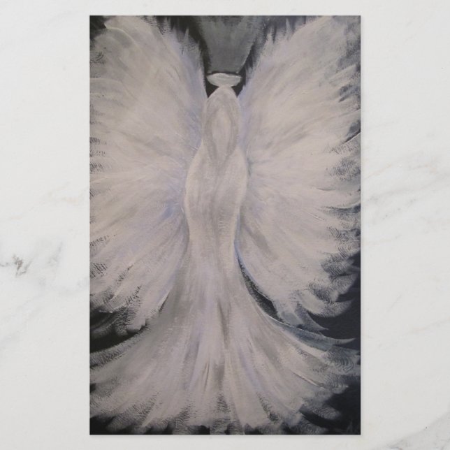 Schöne Winged Guardian Angel Malerei Kunst (Vorderseite)