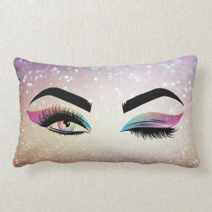 Schöne Wink Eye Lashes Makeup Artist Lendenkissen