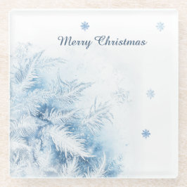 Schöne Winter Frost Weihnachten Glasuntersetzer