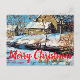 Schöne Winter-Schnee-Bild Weihnachtskarte Postkarte