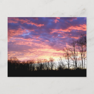 Schöne Winter-Sonnenaufgangspostkarte Postkarte