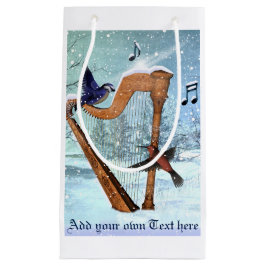 Schöne Winterharfen-Geschenktasche Kleine Geschenktüte