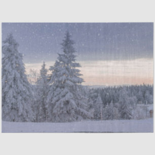 Schöne Winterlandschaft als Schnee Seidenpapier