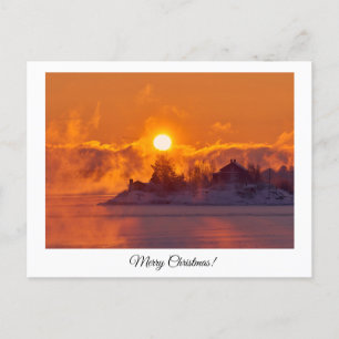 Schöne Winterlandschaft Frohe Weihnachtskarte Postkarte