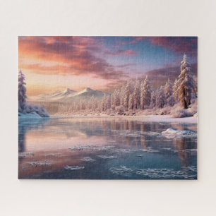 schöne Winterlandschaft Puzzle