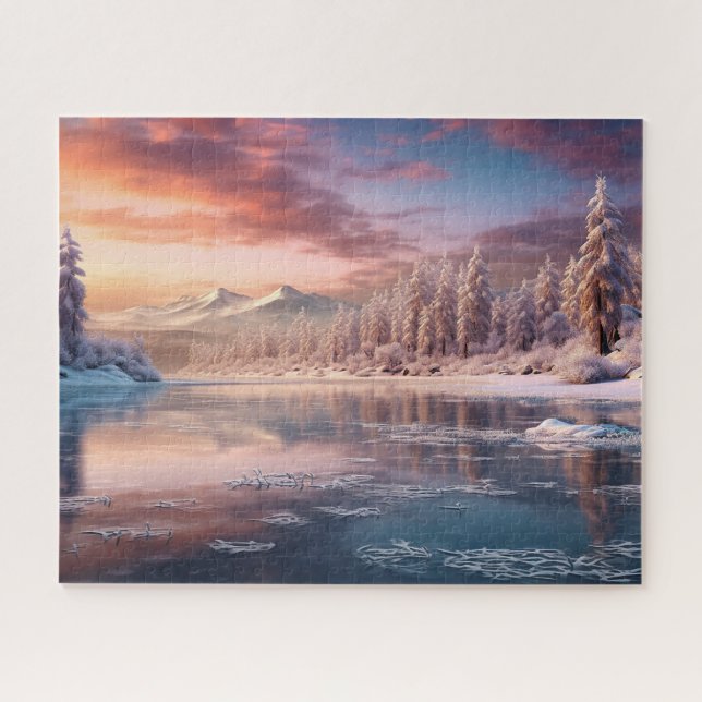 schöne Winterlandschaft Puzzle (Horizontal)