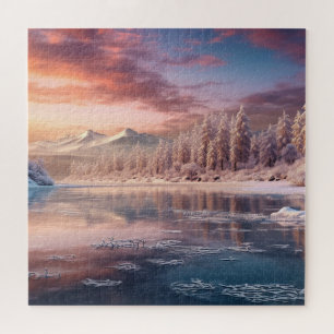 schöne Winterlandschaft Puzzle
