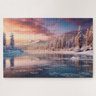 schöne Winterlandschaft Puzzle