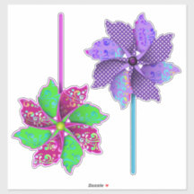 Schöne Wirbel Lila und rosa Pinwheels