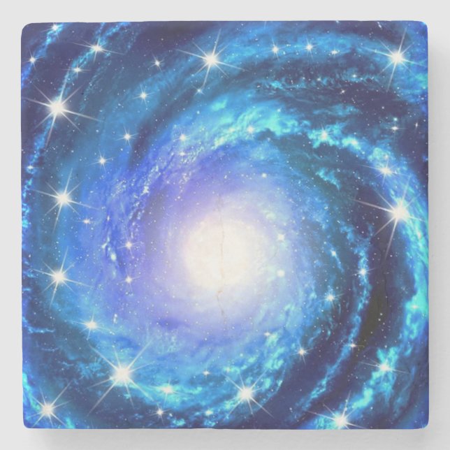 Schöne, wirbelnde Galaxie der Sterne Steinuntersetzer (Vorderseite)