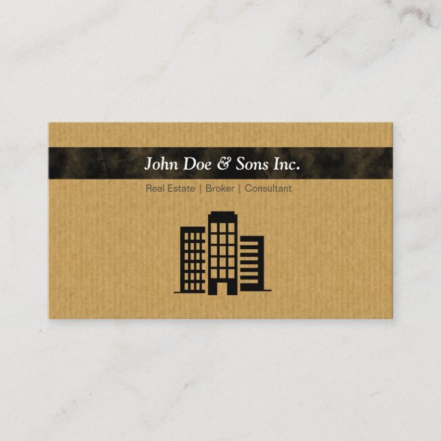 Schöne wirkliche Anwesen-Vermittlerikone Visitenkarte (Vorderseite)