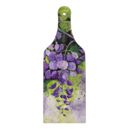 Schöne Wisteria Blume im Wasserfarbenbereich Schneidebrett