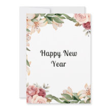 Schöne Wohnung in Aquarellfarben Neujahr Karte