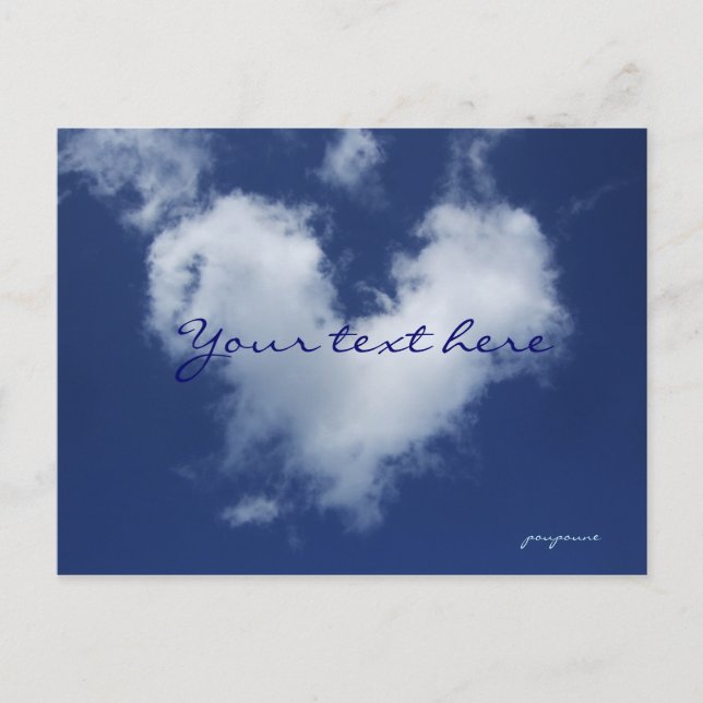 schöne Wolke Ankündigungspostkarte (Vorderseite)