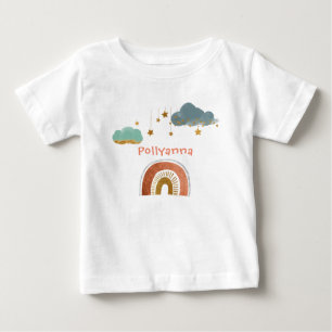 Schöne Wolken, Sterne und Regenbogen - Illustratio Baby T-shirt