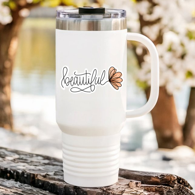 Schöne Word-Blume Notebook | Die Aufkleber (Beautiful Affirmation Vinyl Sticker)