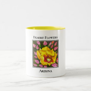 Schöne Wüste Blume in Arizona Zweifarbige Tasse