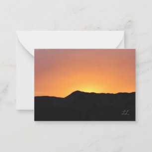 Schöne Wüste Sonnenuntergang Mitteilungskarte
