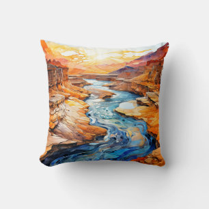 Schöne Wüsten-Canyons-Landschaft Kissen