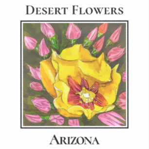 Schöne Wüstenblumen in Arizona Aufkleber