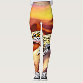 Schöne Wüstenleopard Gecko Design Leggings
